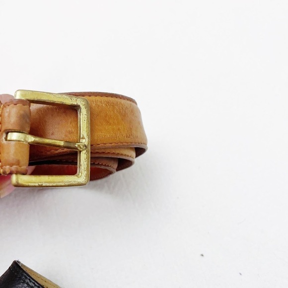 Coach Leather Belt Brass Buckle Brown SZ38 - Picture 8 of 9